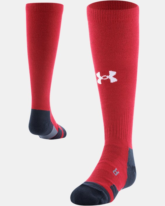 Kids' UA Team Over-The-Calf Socks, Red, pdpMainDesktop image number 0